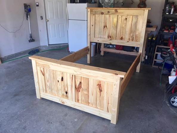 Another Engineer Obsess—err, Hobby: Woodworking with Russell Motes 4 custom bed Frame