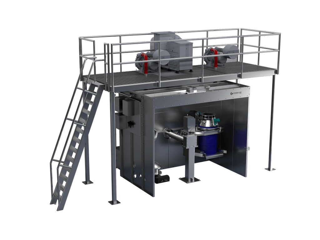 CROSS FLOW BOOTH with INTEGRAL DRUM INVERTER BACK GROUND REMOVED